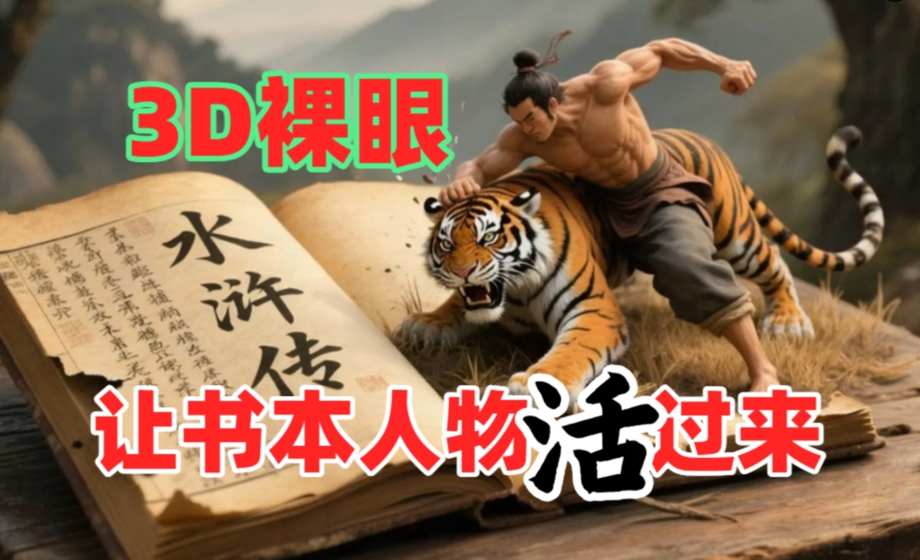 书本人物裸眼3D视频，一条视频收益过千，保姆级教程